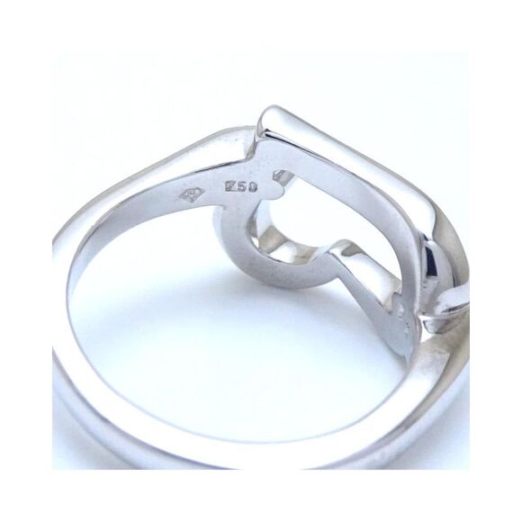 Pre Loved Piaget  Possession Open Heart Diamond Ring 18k White Gold - Picture 7 of 8